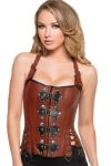 Faux Leather Corset